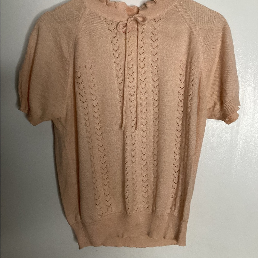 Vintage St Michael Peach Knit Top M